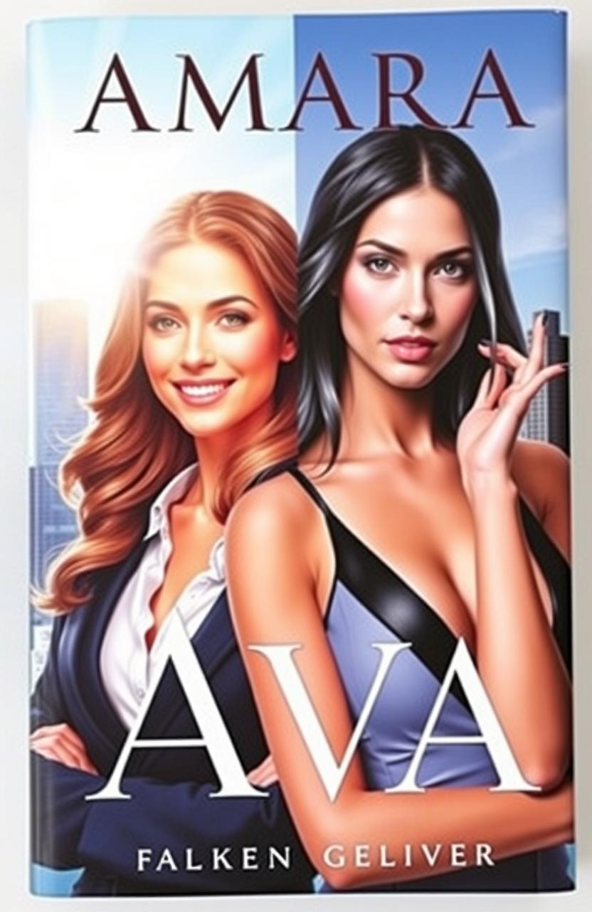 A captivating book cover featuring two business women, Amara and Ava, who are rivals in the corporate world