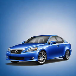 A high-quality digital art image of a first generation Lexus IS200 in a striking blue color