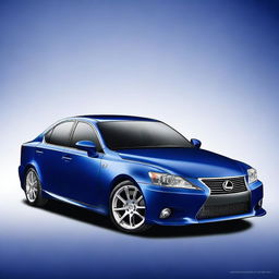 A high-quality digital art image of a first generation Lexus IS200 in a striking blue color