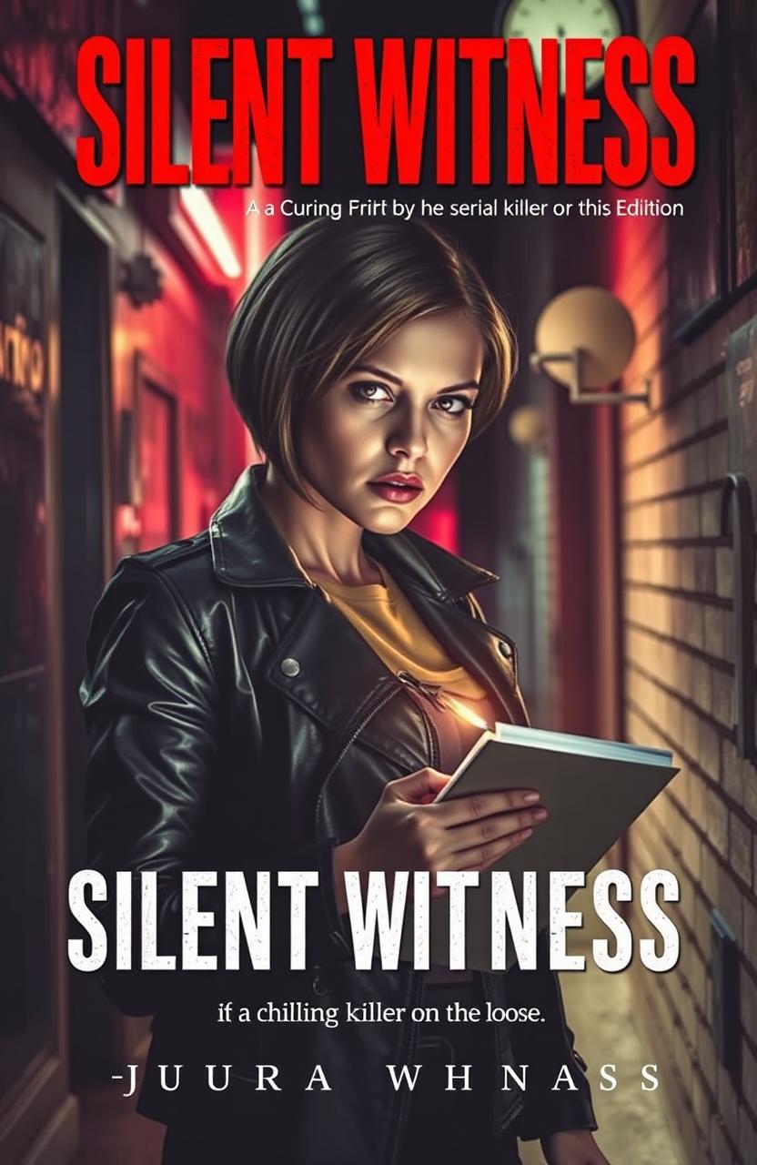 A gripping and intense scene from a crime thriller novel titled 'Silent Witness'