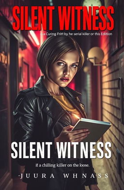 A gripping and intense scene from a crime thriller novel titled 'Silent Witness'