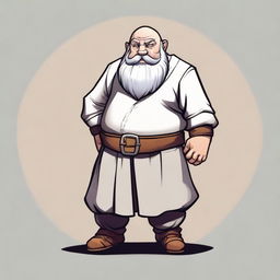 A high-quality digital art piece depicting a peaceful dwarf character from the Dungeons & Dragons universe