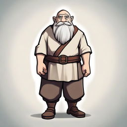 A high-quality digital art piece depicting a peaceful dwarf character from the Dungeons & Dragons universe