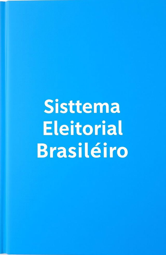 A simple blue cover featuring clean blue details, with the words 'Sistema Eleitoral Brasileiro' prominently displayed on the front