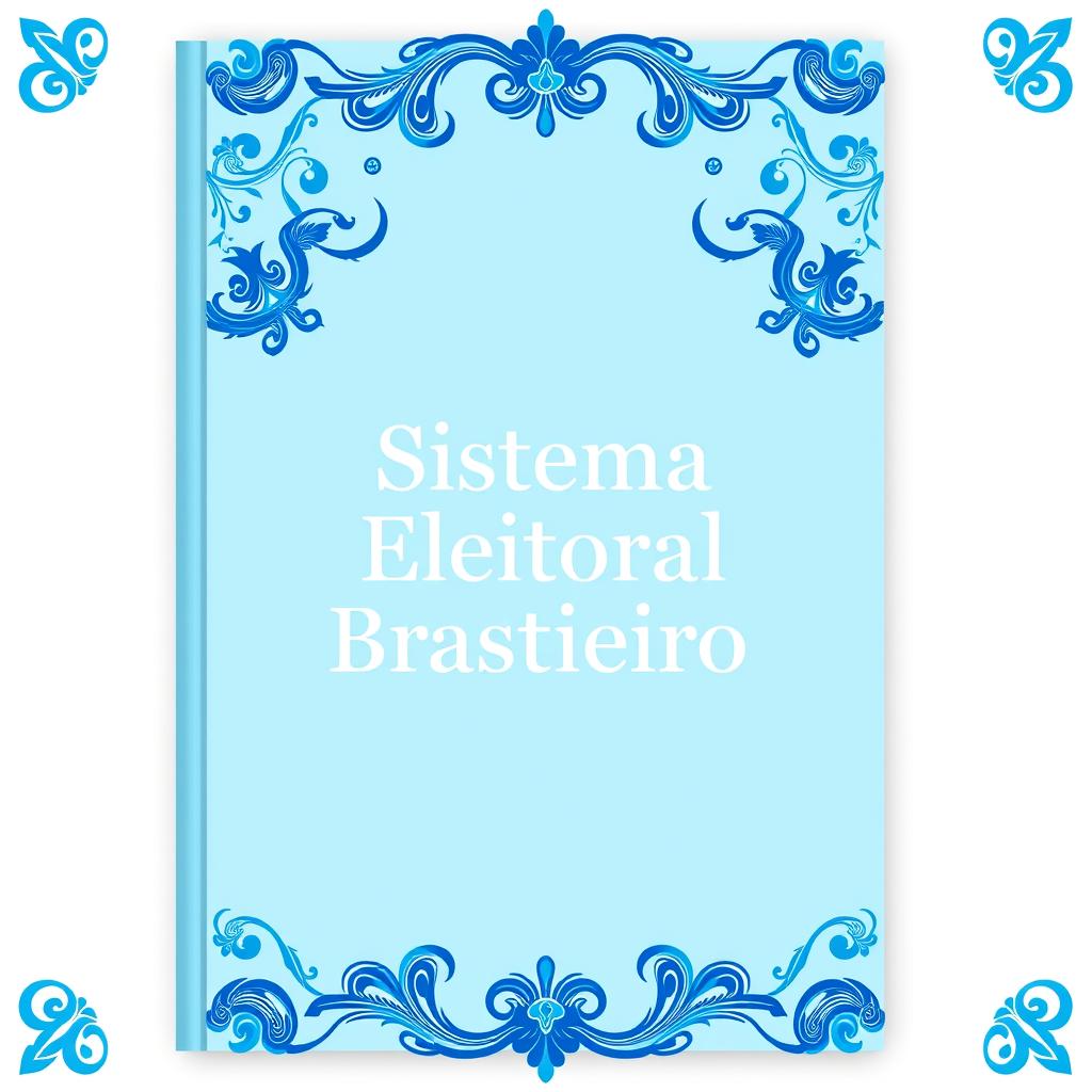 A cover design featuring elegant blue details, prominently displaying the text 'Sistema Eleitoral Brasileiro' on the front