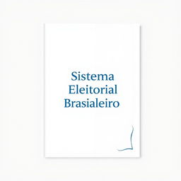 A very simple cover design featuring soft blue details, with the text 'Sistema Eleitoral Brasileiro' clearly written on the front