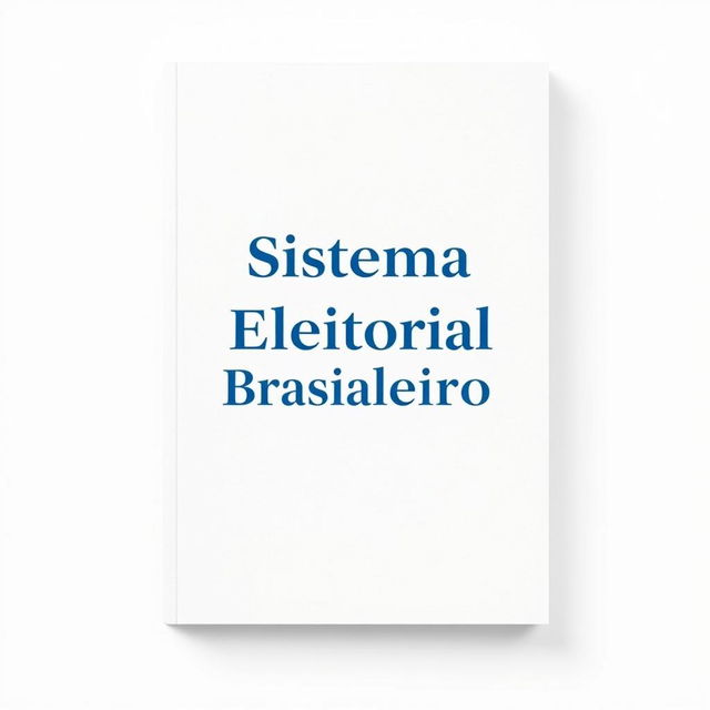 A very simple cover design featuring soft blue details, with the text 'Sistema Eleitoral Brasileiro' clearly written on the front