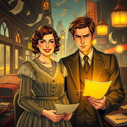 In a richly detailed alternative world inspired by the 1930s, bustling with adventure and emotionally charged moments, a compelling love story unfolds between two adult characters