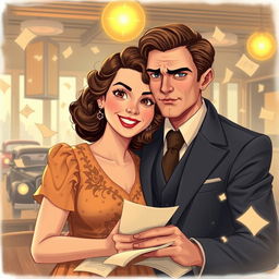 In a richly detailed alternative world inspired by the 1930s, bustling with adventure and emotionally charged moments, a compelling love story unfolds between two adult characters