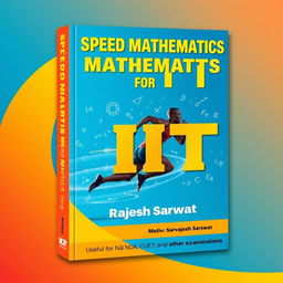 A vibrant and engaging book cover for the KDP publication titled 'Speed Mathematics for IIT'