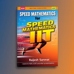 A vibrant and engaging book cover for the KDP publication titled 'Speed Mathematics for IIT'