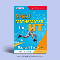 A vibrant and engaging book cover for the KDP publication titled 'Speed Mathematics for IIT'