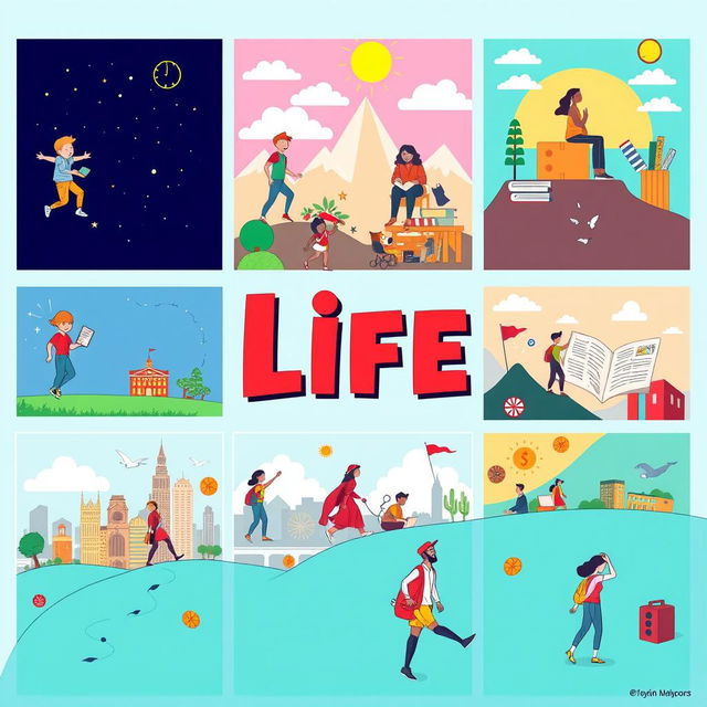 A visual representation of a person's life journey, showcasing key milestones and experiences