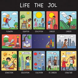 A visual representation of a person's life journey, showcasing key milestones and experiences