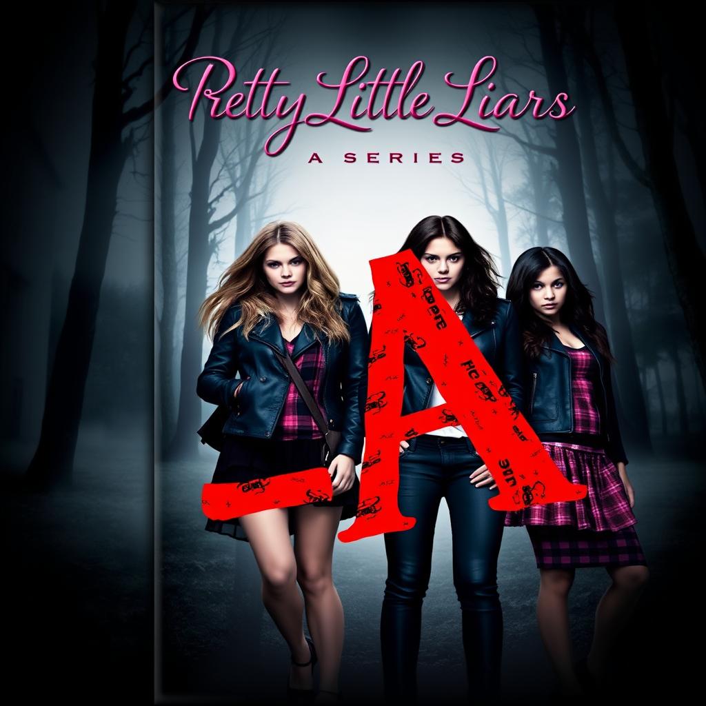 A book cover design for the series 'Pretty Little Liars', prominently featuring the mysterious '-A' stamped across the front in bold red letters, giving a sense of urgency and intrigue