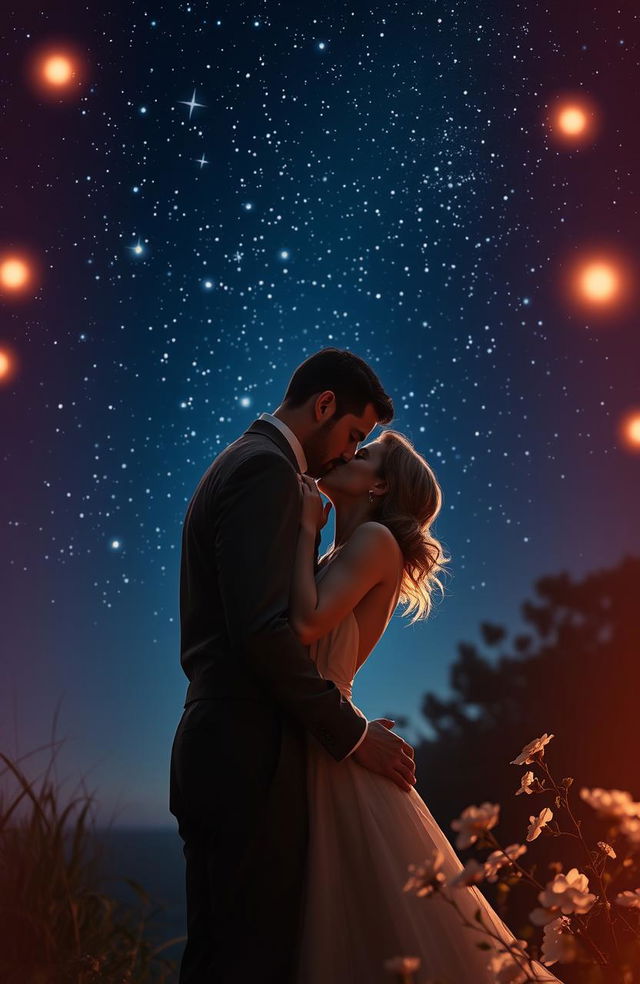 A romantic and emotional scene inspired by themes from 'The Kiss Keeper' by Krista Sandor