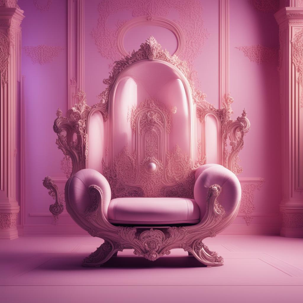 A high-resolution, raw photographic advertisement combining Rococo style with a futuristic aesthetic