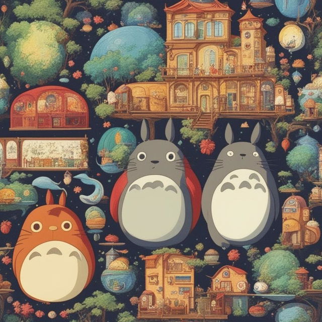 A high-definition digital art logo designed in the enchanting style of Studio Ghibli