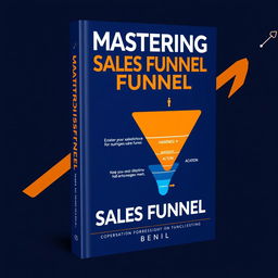 A dynamic and engaging ebook cover design for 'Mastering Sales Funnel'