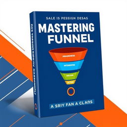 A dynamic and engaging ebook cover design for 'Mastering Sales Funnel'