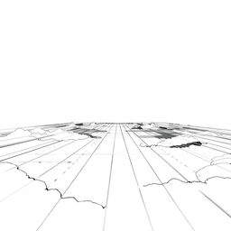An abstract, non-existent virtual environment serving as a holographic background, featuring a design of intersecting lines that create a dynamic sense of space