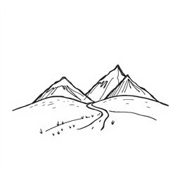 A hand-drawn, minimalist illustration in black ink, inspired by the playful cartoon styles of Peppa Pig, Bluey, and Charlie and Lola