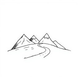 A hand-drawn, minimalist illustration in black ink, inspired by the playful cartoon styles of Peppa Pig, Bluey, and Charlie and Lola