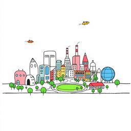 A hand-drawn, minimalist illustration in black ink, inspired by the playful cartoon styles of Peppa Pig, Bluey, and Charlie and Lola