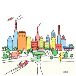 A hand-drawn, minimalist illustration in black ink, inspired by the playful cartoon styles of Peppa Pig, Bluey, and Charlie and Lola