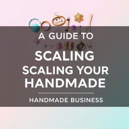 An eye-catching and modern ebook cover for 'A Guide to Scaling Your Handmade Business'