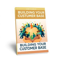 An appealing and professional ebook cover design for 'Guide to Building Your Customer Base'