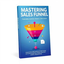 A sleek and professional ebook cover for 'Mastering Sales Funnel'