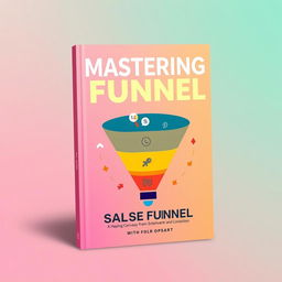 A sleek and professional ebook cover for 'Mastering Sales Funnel'