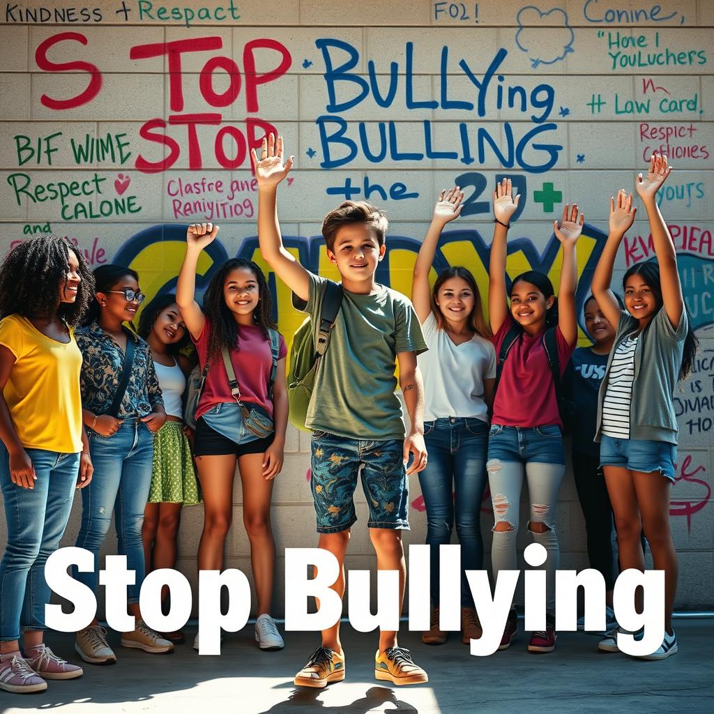 An impactful image illustrating the message 'Stop Bullying'