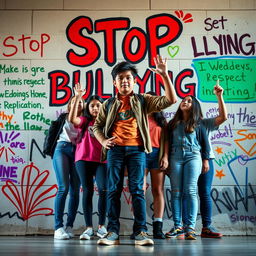 An impactful image illustrating the message 'Stop Bullying'