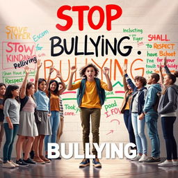 An impactful image illustrating the message 'Stop Bullying'