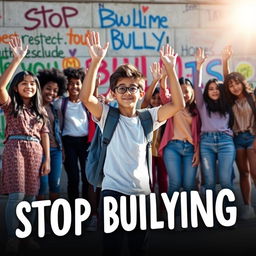 An impactful image illustrating the message 'Stop Bullying'