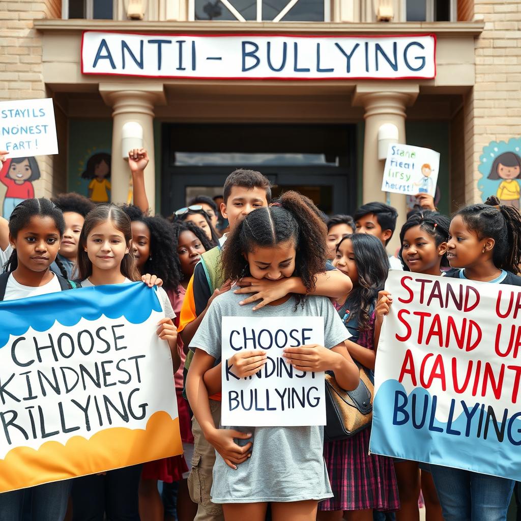 A compelling image centered on the theme of anti-bullying