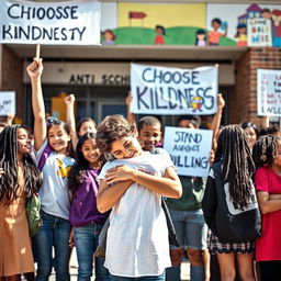 A compelling image centered on the theme of anti-bullying