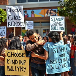 A compelling image centered on the theme of anti-bullying