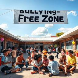 An inspiring image representing a 'Free Zone' for bullying