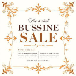 A beautifully designed advertising poster featuring an elegant and eye-catching layout