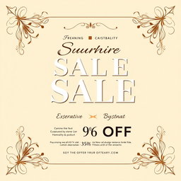 A beautifully designed advertising poster featuring an elegant and eye-catching layout