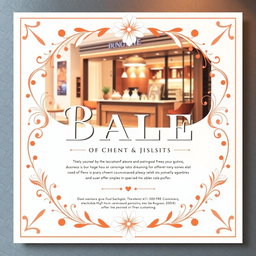 A beautifully designed advertising poster featuring an elegant and eye-catching layout