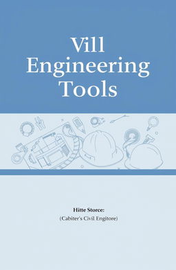 A formal book cover design for a publication focused on civil engineering tools
