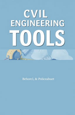 A formal book cover design for a publication focused on civil engineering tools