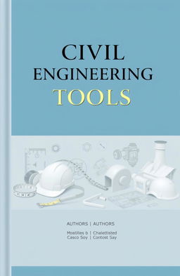 A formal book cover design for a publication focused on civil engineering tools