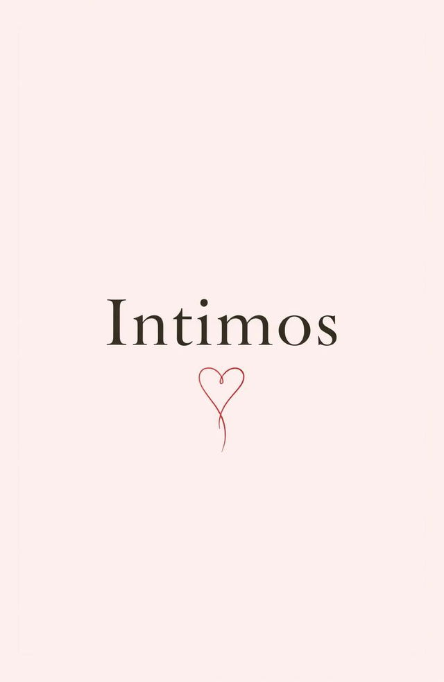 A minimalist book cover design for the title *Intimos*, featuring an elegant and evocative layout