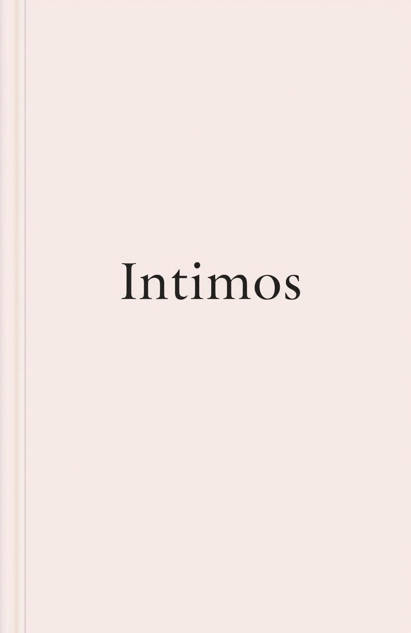 A minimalist book cover design for the title *Intimos*, featuring an elegant and evocative layout