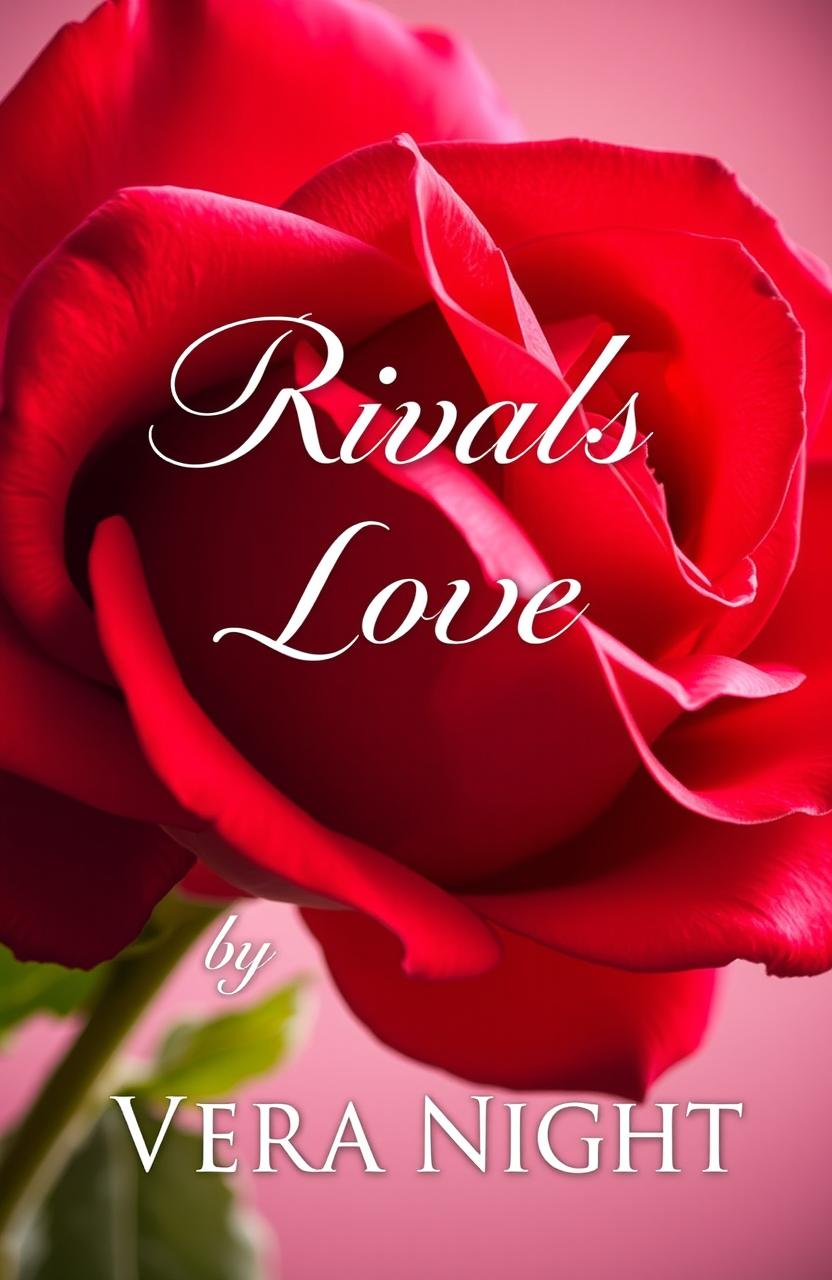 A stunning book cover for 'Rivals in Love' by Vera Night, featuring a beautifully detailed rose in full bloom